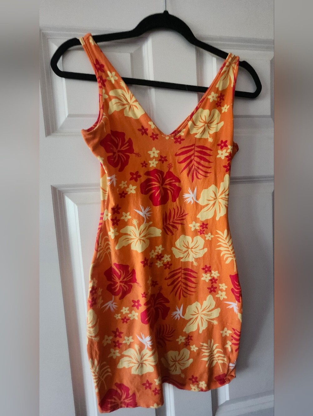 Wild Fable Bodycon Orange Hawaiian Dress